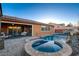 Home exterior with pool, spa and patio area at 8970 Rancho Durango Ct, Las Vegas, NV 89148