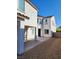 Covered patio with brick pavers and gravel at 9545 Belmont Bay Ave, Las Vegas, NV 89148