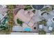 Aerial view of house, pool, and backyard at 10032 Fox Springs Dr, Las Vegas, NV 89117