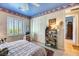 Light and airy bedroom with a playful, patriotic theme at 10032 Fox Springs Dr, Las Vegas, NV 89117