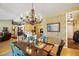 Charming dining area with a view into the living room and kitchen at 10032 Fox Springs Dr, Las Vegas, NV 89117