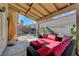 Covered patio features seating area, providing a shaded outdoor space at 1109 Sloop Dr, Las Vegas, NV 89128