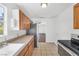 Kitchen with stainless steel appliances and wood cabinets at 1206 Douglas Dr, Las Vegas, NV 89102