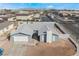 Aerial view of home featuring a well-kept front yard and a two-car garage at 2690 Diamante Cir, Las Vegas, NV 89121