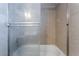 Close-up of a shower with glass doors and tiled walls at 2690 Diamante Cir, Las Vegas, NV 89121