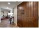 Elegant entryway with hardwood floors and double doors at 3111 Bel Air Dr # 20H, Las Vegas, NV 89109