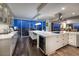 Modern kitchen with marble countertops and stainless steel appliances at 3111 Bel Air Dr # 20H, Las Vegas, NV 89109