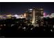 Night view of Regency Towers and Las Vegas skyline at 3111 Bel Air Dr # 20H, Las Vegas, NV 89109