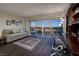 Home office with built-in desk and city views at 3111 Bel Air Dr # 20H, Las Vegas, NV 89109
