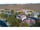 Aerial view showing home's location in a quiet cul-de-sac at 35 Moraine Dr, Henderson, NV 89052