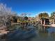 Picturesque pond with palm trees and a tranquil atmosphere at 4255 W State Highway 168, Moapa, NV 89025
