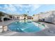 Refreshing kidney-shaped pool with patio and diving board at 4818 El Tesoro Ave, Las Vegas, NV 89121
