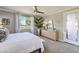 King-size bed and large window with view at 4884 E Cactus Canyon Dr, Pahrump, NV 89061