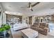 Open concept living area with comfortable seating and built-in shelving at 4884 E Cactus Canyon Dr, Pahrump, NV 89061