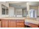 Bathroom features granite countertops and large vanity with ample storage at 6336 Fence Post St, Las Vegas, NV 89148