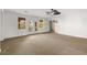 Primary bedroom with ceiling fan and sliding barn door at 7258 Sashaying Spirit Ct, Las Vegas, NV 89131