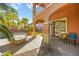 Patio with fire pit and seating area at 7258 Sashaying Spirit Ct, Las Vegas, NV 89131