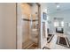 Modern bathroom with a walk-in shower and stylish tile at 8068 Buena Vida St, Las Vegas, NV 89166