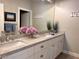 Elegant bathroom with double vanity and granite countertops at 8068 Buena Vida St, Las Vegas, NV 89166