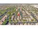 An aerial view of a house and surrounding area at 8212 Opal Falls St, North Las Vegas, NV 89085