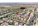 Aerial view of house and neighborhood, clubhouse view at 8212 Opal Falls St, North Las Vegas, NV 89085