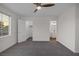 Bright bedroom with ceiling fan and en-suite bathroom at 8560 Lost Gold Ave, Las Vegas, NV 89129