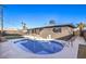 Inviting kidney-shaped pool in a private backyard at 104 Temple Dr, Las Vegas, NV 89107