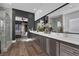 Modern bathroom with double vanity and view of bedroom at 11903 Sandstone Arch Dr, Las Vegas, NV 89138