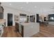 Modern kitchen with stainless steel appliances and large island at 11903 Sandstone Arch Dr, Las Vegas, NV 89138