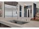 Modern kitchen sink and faucet with quartz countertops at 11903 Sandstone Arch Dr, Las Vegas, NV 89138