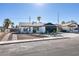 Updated single story home with dark gray garage door and landscaped yard at 2157 Wagonwheel Ave, Las Vegas, NV 89119