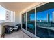 Private balcony offering stunning city views and sliding glass doors at 2747 Paradise Rd # 1104, Las Vegas, NV 89109