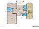 Floor plan showing a 2 bedroom, 2 bathroom home with a 2 car garage at 3105 Birdwood Dr, Las Vegas, NV 89134