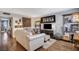 Living room with hardwood floors and neutral colored furniture at 330 Shadybrook Ln # D, Las Vegas, NV 89107