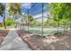 Community tennis court with chain link fencing at 330 Shadybrook Ln # D, Las Vegas, NV 89107