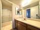 Bathroom with single sink vanity and a tub shower at 3811 Desert Marina Dr # 132, Laughlin, NV 89029