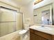 Clean bathroom with shower/tub combo and vanity at 3811 Desert Marina Dr # 132, Laughlin, NV 89029