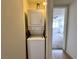 Convenient laundry area with stacked washer and dryer units at 3811 Desert Marina Dr # 132, Laughlin, NV 89029