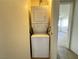 Stackable washer and dryer in convenient laundry closet at 3811 Desert Marina Dr # 132, Laughlin, NV 89029