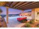 Evening view of the pool and pergola at 49 Vista Outlook St, Henderson, NV 89011