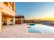 Luxury pool and expansive patio with sunset views at 49 Vista Outlook St, Henderson, NV 89011