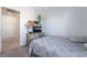 Charming bedroom with a desk and built-in shelving at 6287 Felicitas Ave, Las Vegas, NV 89122