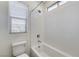 Clean bathroom with a shower/tub combo and window at 712 Rogue Wave St, Las Vegas, NV 89138