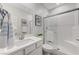 Clean bathroom with white vanity and glass shower at 712 Rogue Wave St, Las Vegas, NV 89138