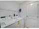 Convenient laundry room complete with washer, dryer, and shelving at 8255 S Las Vegas Bl Blvd # 718, Las Vegas, NV 89123