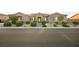 Stunning curb appeal with stone accents and landscaping at 8535 Black Brush Ln, Las Vegas, NV 89131