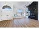 Living room with hardwood floors and a view of the front entry at 9 White Tail Ct, Henderson, NV 89074