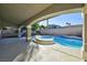 Serene pool and spa with covered patio at 9 White Tail Ct, Henderson, NV 89074