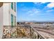 Balcony with ornate railing and distant city views at 9103 Alta Dr # 501, Las Vegas, NV 89145