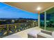 Large balcony with ornate railing and stunning sunset views at 9103 Alta Dr # 501, Las Vegas, NV 89145